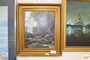 Steve De Ville, oil painting "Welsh River 1905"