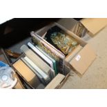 Two boxes of miscellaneous books