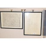 Manner of Ragnar Sandberg, pencil signed etchings