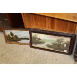 A pair of early 20th Century oils on board depictin