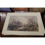 Six unframed marine prints depicting River Thames