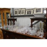 A large quantity of various table glassware to inc