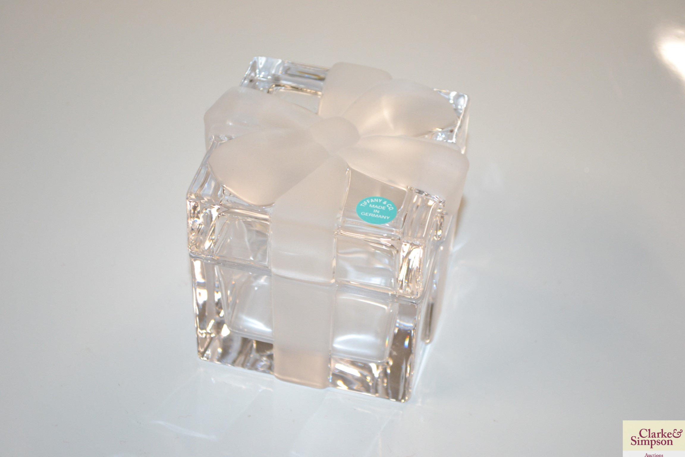 A Tiffany & Co cut glass trinket box