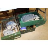 Four boxes of miscellaneous china and pottery