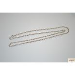 A 22' vintage sterling silver belcher chain