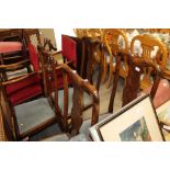 A set of four Queen Anne style dining chairs