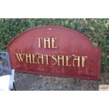 A large original sign for the Wheatsheaf in Lowest