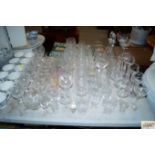 A quantity of various table glassware to include s