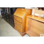 A 19th Century mahogany bureau fitted three drawer