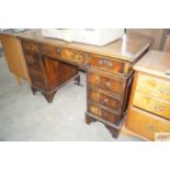 A 19th Century mahogany pedestal desk