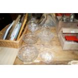 A quantity of various table glassware to include b