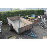 An approx. 6' x 4' single axle car trailer