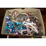 A box of costume jewellery