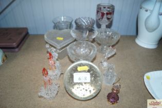 A quantity of various glassware to include a glass