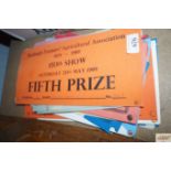 A quantity of Farmers Agricultural Association prize plaques