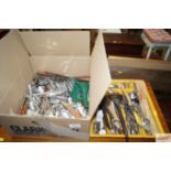 Two boxes of various cutlery