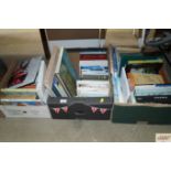 Three boxes of various books