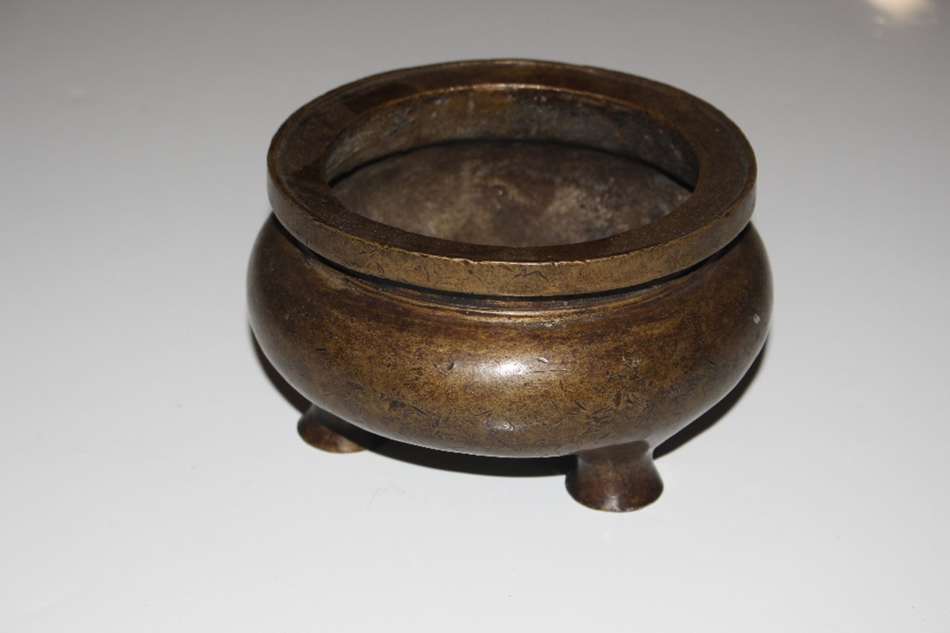A large Oriental bronze censer