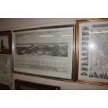 A framed and glazed print, "London from the North"