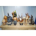 A collection of various ornaments to include gargo