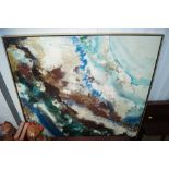 A large abstract print on canvas
