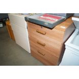 Two three drawer pedestals