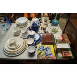 A collection of decorative china to include Denby;