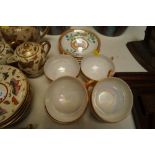 A collection of Japanese eggshell lustre decorated