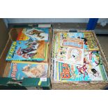 Two boxes of children's books and annuals