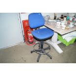 A swivel office chair