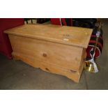 A pine blanket box