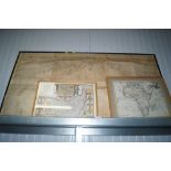 A framed map of Africa; a large map of Africa and