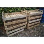 Ten wood apple crates