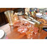 A quantity of Carnival glassware etc.