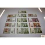 A collection of Central Bank of Ireland bank notes