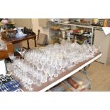 A large quantity of various table glassware to inc