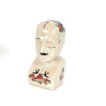 A decorative china phrenology head