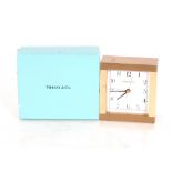 A Tiffany & Co. clock complete with box