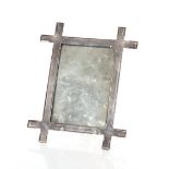 A white metal Oxford style photograph frame