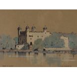 John Sharman, watercolour study "Tower of London"