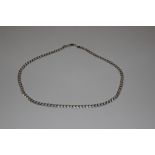 A silver curb link chain marked .925 approx. 26gms, length approx. 50cm
