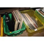 Two boxes of various LP's and other records