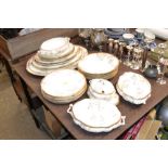 A quantity of Stock & Sons gilt and floral dinnerw