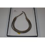 An unmarked silver collar necklace approx. 170gms