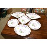 A Royal Doulton floral pattern part dessert servic