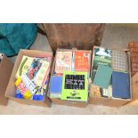 Three boxes of miscellaneous travel and railway bo