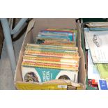 A box of Ladybird books and Blacks Children's ency