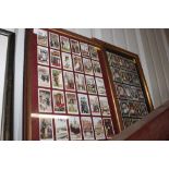 Two framed collections of Wills and Players cigare