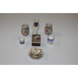 A quantity of miniature porcelain items to include