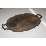 A Birks Sterling twin handled presentation tray,